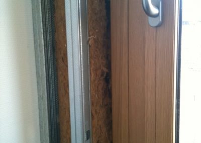 Détail de l'isolant posé dans un des caissons