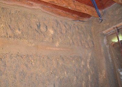 15cm de béton de chanvre y compris enrobage tasseau