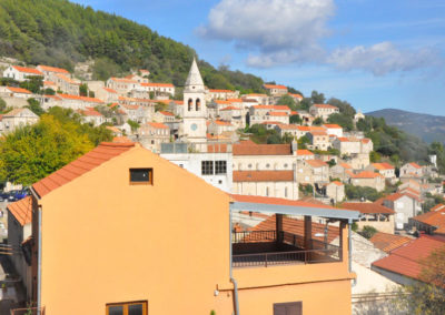 Korcula village dans le vignoble